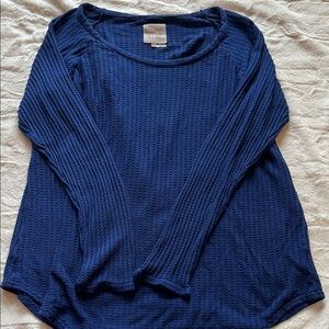 Women's Blue Long Sleeve Top
